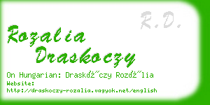 rozalia draskoczy business card